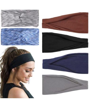 6 colors headband women sport - hair straps women elastic hair band headbands for sports running yoga welding tape hair band headband 9.5 inch sports headband women men for big head