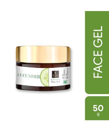 Good Vibes Cucumber Gel For Skin and Hair - 50 g - Hydrating and Soothing Formula for Dry Skin and Under Eye Puffiness - Buy Online on GoSupps.com