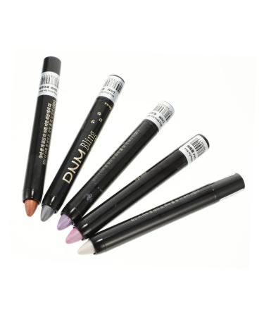 Healeved 5pcs Pearlescent Eyeshadow Pencil Waterproof Eyeshadow Pencil Glitter Eyeshadow Sticks Packing