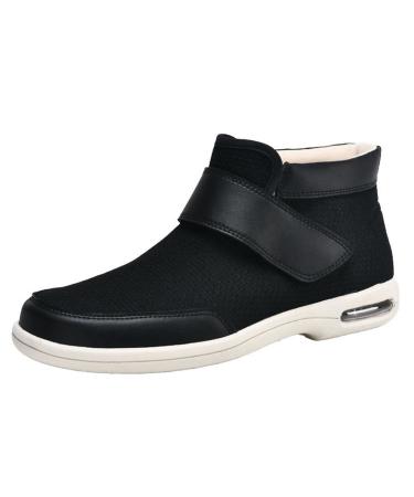 Diabetic Shoes for Men Air Cushion BottomMedical Shoes for Swollen Feet Gypsum Shoe Suitable for Men Womens and Elderly with Diabetes 12 Black