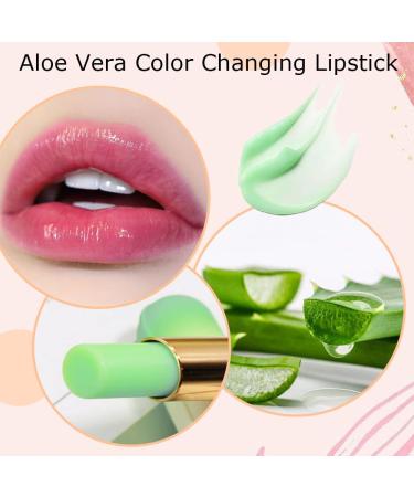 Evpct 2Pcs Aloe Vera Tinted Lip Balms | Color Changing Lipstick Balm Stain Gift Set | Long Lasting Korean Lip Tint Plumper Gloss - 2 Count - Buy Online on GoSupps.com