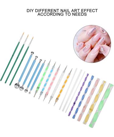 DIY Nail Art Tool Kit DIY Nail Tool Sets Nail Dotting Tools Set Ideal for Home Use Nail Art Salon - Buy Online on GoSupps.com