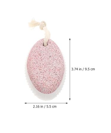 Minkissy Foot Peeling Pumice Stone - Natural 2-Piece Pedicure Tool for Dead Skin Removal - Pink Foot Care Essential - Buy Online on GoSupps.com