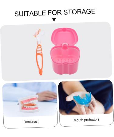 Shop Lurrose 2-Pack False Toothbrush Set & Prosthesis Case - Travel Storage Container for Dentures Ideal for Women - 8.5x8.5x7cm - Buy Online on GoSupps.com