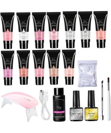 LOUMMRCY Polygel Nail Kit - Complete 8 Piece Starter Set for Beginners | DIY French Nail Art & Manicure at Home - Buy Online on GoSupps.com
