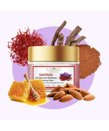 Ayurvedic Saffron Anti-Ageing Brightening Moisturising Cream - 50g with Almond & Honey | International Shipping Available - Buy Online on GoSupps.com