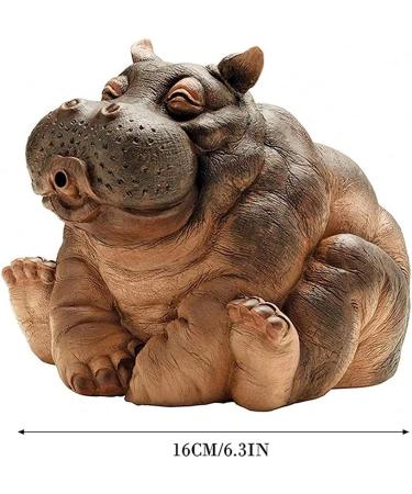 Nanga Bawa Animal Fountain Spitter Carp and Hippo Garden Water Feature Statue Pond Sprinkler Resin for Swimming Pool Spitter Ornaments ation Brown 16x12x10cm - Buy Online on GoSupps.com
