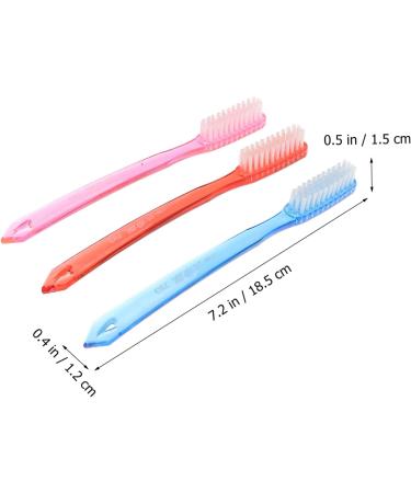 Minkissy 6 Pack Hard Bristle Adult Toothbrush - Premium Plastic Travel Toothbrush & Floss Set - Buy Online on GoSupps.com