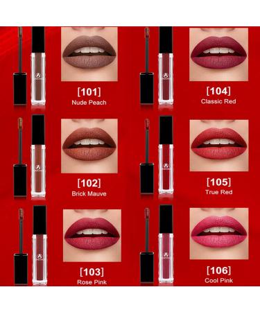 Shop Matte Liquid Lipstick - Long Lasting Waterproof & Smudge-Proof | 6 Rich Colors Available - Buy Online on GoSupps.com