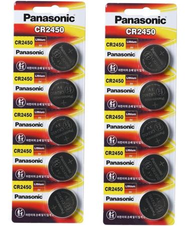Panasonic CR2450 3V Lithium Battery 2PACK X (5PCS) 10 Pcs Batteries - Buy Online on GoSupps.com