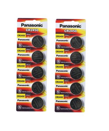 Panasonic CR2450 3V Lithium Battery 2PACK X (5PCS) 10 Pcs Batteries