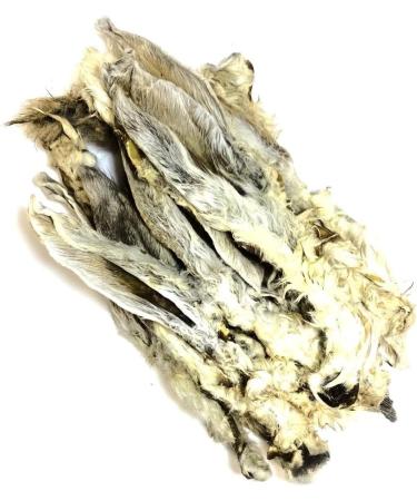 100g Rabbit Ears With Fur Natural Hypoallergenic Dog Treat Chew Low Fat Odour Hair SLD