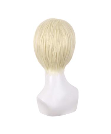 Shop MapofBeauty 10 inch Short Curly Men's Wig (Light Gold) - International Shipping Available - Buy Online on GoSupps.com