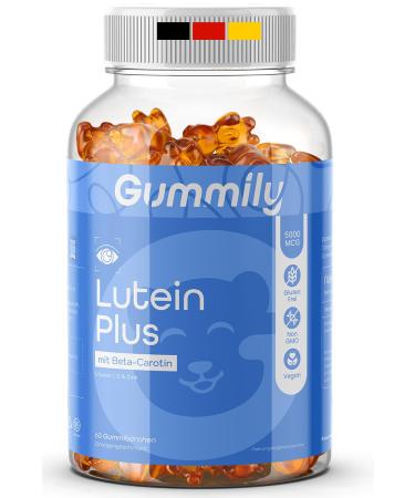 Gummies au complexe de lut ine pour les yeux sans sucre - B ta-carot ne - Vitamines C et E - Vegan - Vitamines pour les yeux - alternative aux capsules de lut ine