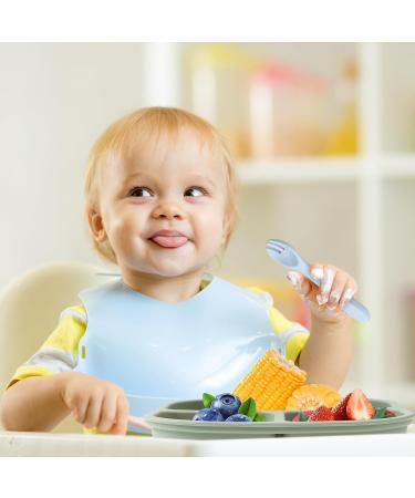 FireTink 3-Piece Silicone Baby Plate Set - BPA-Free Suction Cup Slip-Resistant Children's Dishware with Fork & Spoon - Buy Online on GoSupps.com