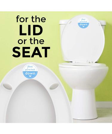 Put Me Down Toilet Seat Reminder Sticker - Heavy Duty Vinyl Decal (2.25 Inch) - Buy Online on GoSupps.com