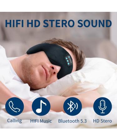 Sleep Mask Headphones Wireless 5.3 | Light Blocking Eye Mask for Travel Meditation & Naps - 16+ Hours Battery Life - Buy Online on GoSupps.com