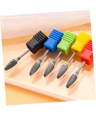 MERRYHAPY Nail Polisher Nail Art Grinding Bits Manicure Nail Drill Tips Cuticle Nail Art Polishing Bits Pro Tools Specialty Tools Nail Art Supplies Kit Head Tungsten Steel Alloy 7x1.3cm As Shown 1 - Buy Online on GoSupps.com