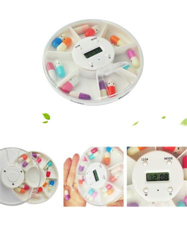Songlela Electronic Pill Box Timer with 5 Timer Reminder Alarm and 7 Compartments Portable Essential Medication Time Display Reminder Case Organizer - Idea for Personal Care and Daily Use #3 - Buy Online on GoSupps.com