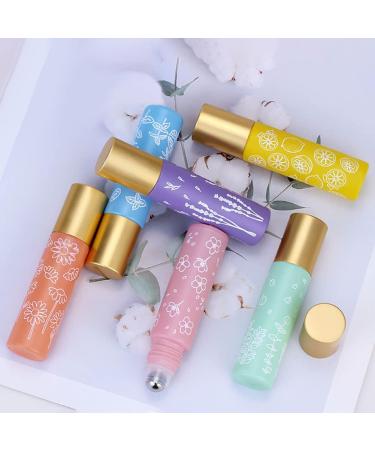 10ml Refillable Glass Roller Bottles | Portable Skin Care & Cosmetics | Purple & Gold | Stainless Steel Roller Balls - Buy Online on GoSupps.com