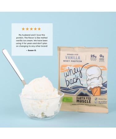 Earth Fed Muscle Whey Back Irish Grass Fed Whey Protein Isolate - NSF-Certified. No Artificial Ingredients Soy Free Gluten Free Non-GMO and Hormone Free (1 Serving Vanilla) - Buy Online on GoSupps.com