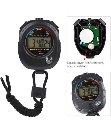 Tbest Digital Sports Stopwatch - 2 Pack Multifunctional LCD Timer with Large Display for Football Running & Swimming Training - Buy Online on GoSupps.com