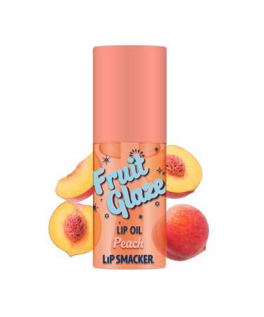 Lip Smacker Fruit Glaze Lip Oil Ultra-Hydrating & Moisturizing with High-Shine Finish Plush Applicator for Effortless Glide Delicious Non-Sticky Flavor - Peach