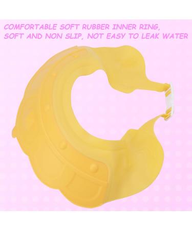 Baby Shower Cap Shield Waterproof Safety Soft Silicone Kids Bathing Shampoo Hat Adjustable Cute Crown Pattern Shower Cap for 0-9 Years Old Children Boys Girls Eye and Ear Protection (Yellow) - Buy Online on GoSupps.com