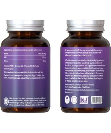 ZEROHARM NMN 250 mg avec berb rine Absorption liposomale base d'ingr dients alimentaires naturels 60 comprim s (1 paquet) - Buy Online on GoSupps.com