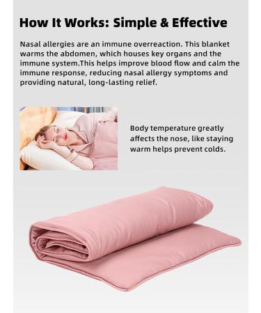 Nasal Allergy Relief Blanket - Natural Drug-Free Comfort for Adults & Kids | 47.24x15.35 Inch Pink Effective for Daytime Allergies & Nighttime Congestion - Buy Online on GoSupps.com