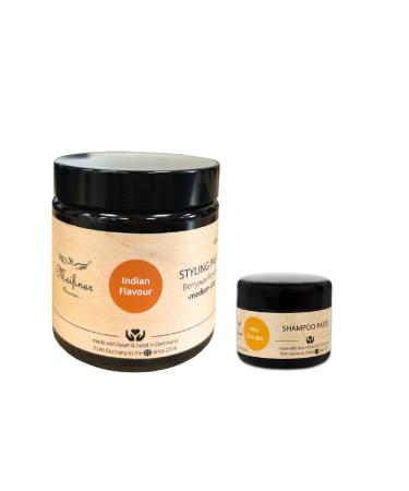 Meißner Tremonia - 100g Hairwax "Indian Flavor" - Hairwax men for strong hold - vegan hair wax matt with berry wax carnauba wax and Neuburger pebbles - hair gel men's hairstyling