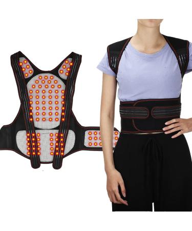 Zaanu self -warming back support waist bandage magnetic heating corrector therapy belt back posture correction spine back lumbar belt/159