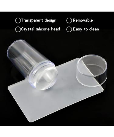 Cozlly Clear Jelly Nail Art Stamper Set | Silicone Stamper with Scraper | Nail Stamping Tools for Manicure Designs - Buy Online on GoSupps.com