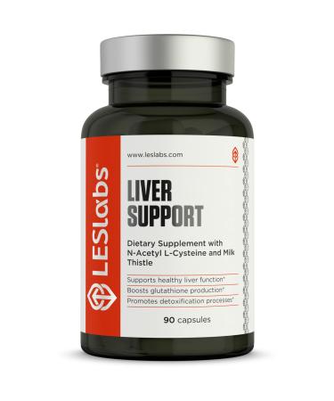 LES Labs Liver Support   Promotes Healthy Liver Function  Glutathione Production & Detoxification   Milk Thistle  NAC  ALA & Dandelion Extracts   Non-GMO Supplement   90 Capsules