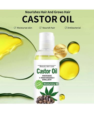 Organic Castor Oil for Hair Growth and Skin Moisturization | Cold Pressed, Natural Serum for Eyelashes, Eyebrows, and Beard - Buy Online on GoSupps.com