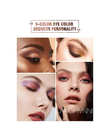 Quxunzzz 9Colorful Eyeshadow Palette - Matte & Shimmer Glitter, Waterproof & Long Lasting - Set B - Buy Online on GoSupps.com