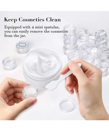 20-Piece Cosmetic Sample Set | 5g Round Plastic Jars with Screw Cap & Stickers - Ideal for Travel & Storage - Buy Online on GoSupps.com