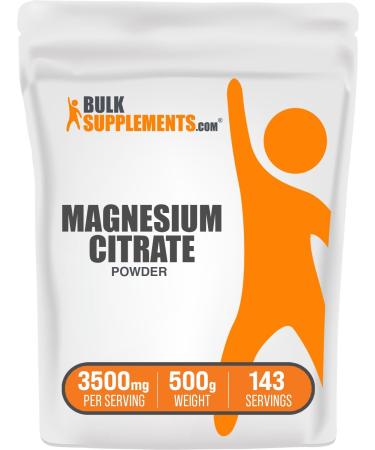 BulkSupplements.com Magnesium Citrate Powder - Magnesium Citrate for Constipation - Magnesium Citrate Laxative - Magnesium Powder - Magnesium Citrate 400mg - 3500mg per Serving (500 Grams - 1.1 lbs) 1.1 Pound (Pack of 1) - Buy Online on GoSupps.com
