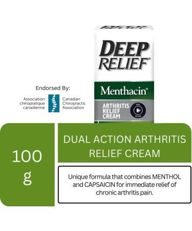 Deep Relief Menthacin Ultra Strength Dual Action Arthritis Pain Relief Rub with Capsaicin 100gm - Buy Online on GoSupps.com