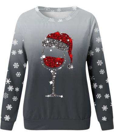 Women's Christmas Snowman Penguin Print Sweatshirt - Black, Size L - Buy Online on GoSupps.com