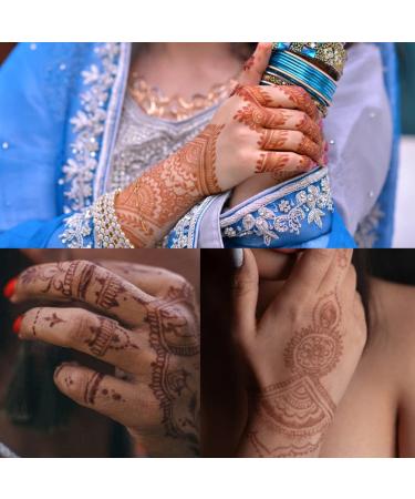 Brown Henna Tattoo Kit - 12 Waterproof Stencil Sheets for Body Art - Buy Online on GoSupps.com