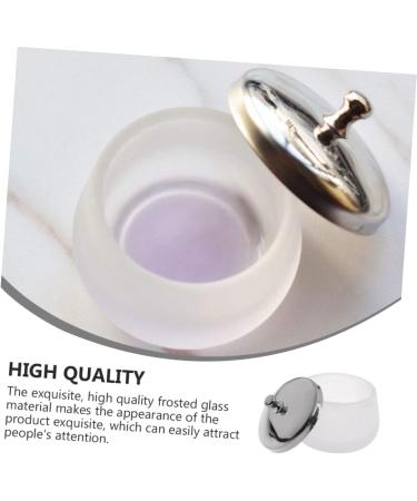 Gobelet Rond Verre Pour Dissolvant Vernis Ongles Avec Couvercle Acier Inoxydable Fournitures Pour Nail Art - Buy Online on GoSupps.com