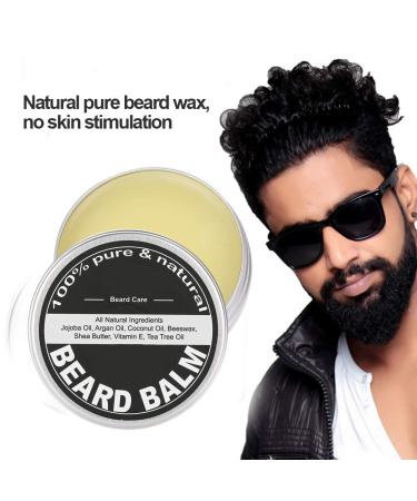 Premium 60g Beard Balm for Men - Coconut Oil Beard Care & Conditioner | Shape & Thicken Your Beard - Buy Online on GoSupps.com