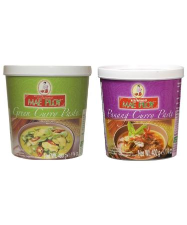 Mae Ploy Thai Green Curry and Panang Curry Paste 400g by CNMART