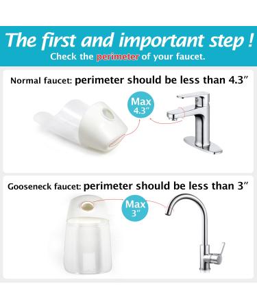 Faucet Extender 2 Pack - Bath Tub & Sink Spout Extender for Kids & Babies - Hand Washing Helper - Fits Most Faucets - White (2 Pack) - Buy Online on GoSupps.com
