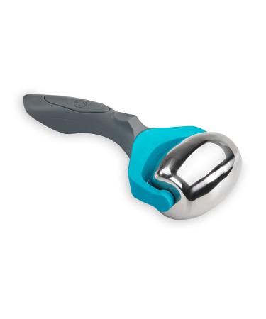 Gaiam Restore Cold Therapy Massage Roller - Easy-Glide Massage Ball Roller with Sure-Grip Handle - Muscle Massage Tool to Help with Sore Muscles, Neck, and Back Pain - Compact and Lightweight