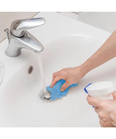 volumoon Polyester Dish Cloths for Kitchen 12 Pcs Dish Washing Net Cloths Scrubbers Wash Cloths Non-Stick Scrubbers Wash Cloths Odor Free/Quick Dry for Kitchen Dishwashing Washing Up (Grey+Blue) - Buy Online on GoSupps.com