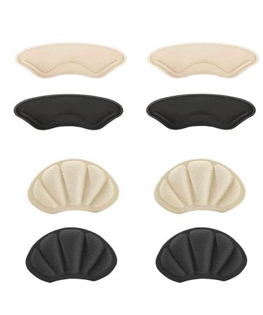 Heel Inserts Pads for Women High Heel Comfort Pads Shoe Inserts for Shoes That are Too Big Men 4 Pairs Heel Cushions for Back of Heel Inserts to Make Shoes Fit Tighter 4pairs