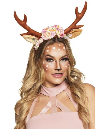 Reindeer antlers with flowers