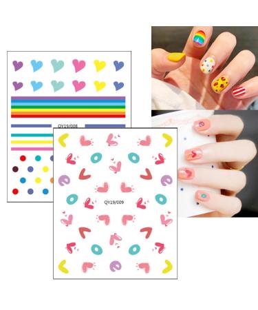 JMEOWIO 16 Sheets Cute Nail Stickers for Kids - Self-Adhesive Fruit & Flower Nail Art Decals | Nail Design Accessories - Buy Online on GoSupps.com